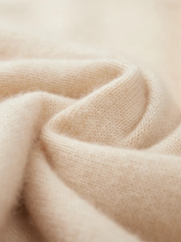 Autumn and Winter 100% Cashmere Sweater Mens Round Neck Pullover Solid Color Knitted Young Thick Warm Bottom Shirt 241115