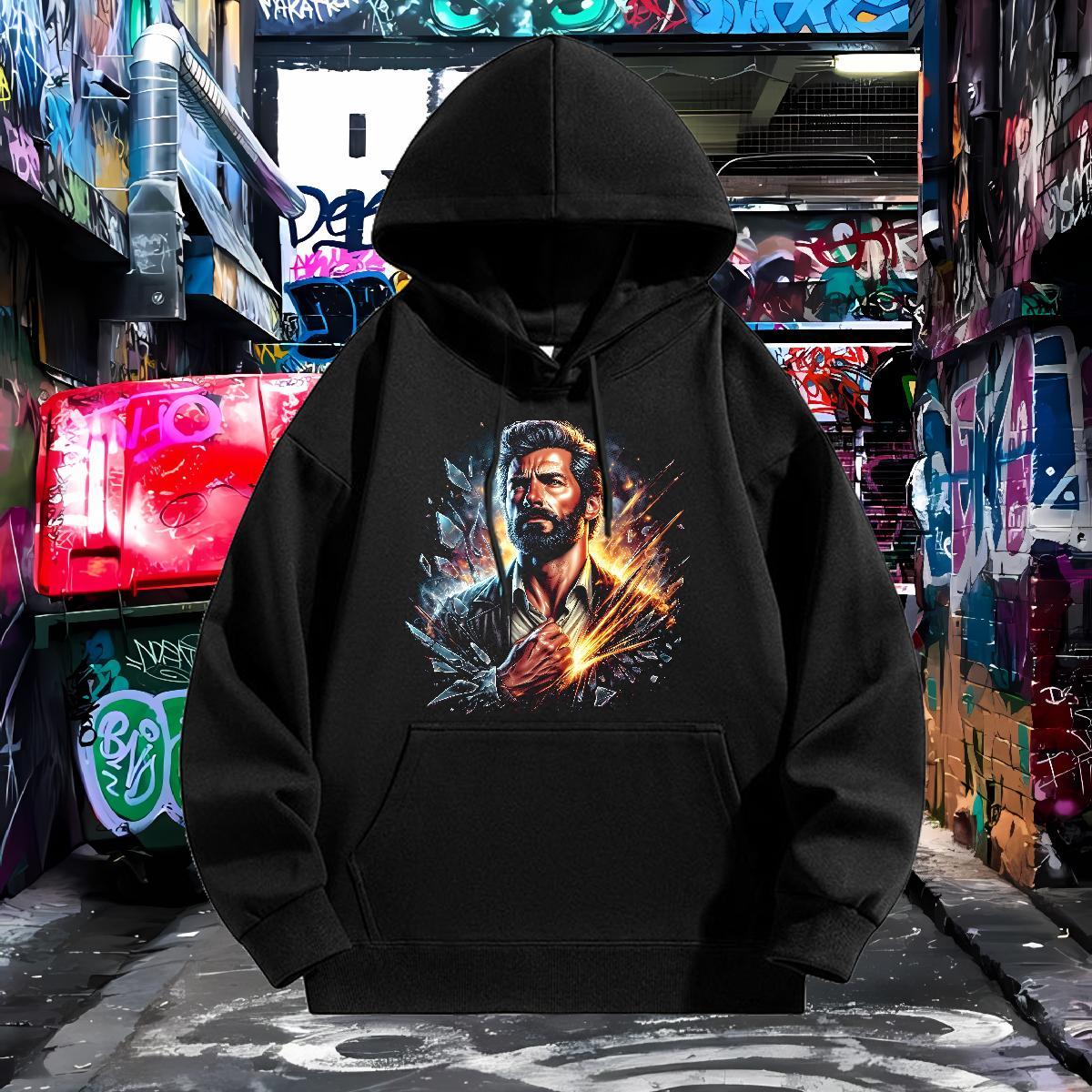 2024 Hoodie Men Hooded Collar Unisex Men Clothes Hoodie DIY Top Pullover Hoodie Daily Outfit 350g Cotton