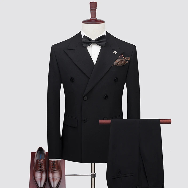 2024 Grooms Wedding Suit suit Vest Trousers Business Handsome Doublebreasted Threepiece Set S7XL 241115