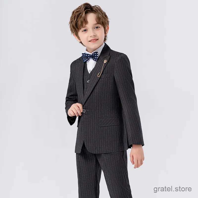 Suits Flower Boy Host Performance Dance Show Costume Children Formal Piano Party Dress School Kids Graduation Ceremony Photograph Suit
