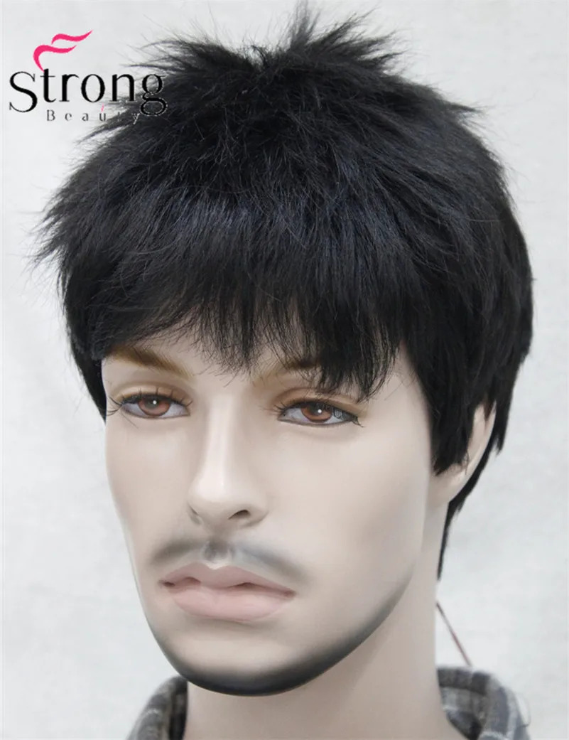 Short Striaght Full Synthetic Wig for Men Male Hair Fleeciness Realistic Wigs 241115