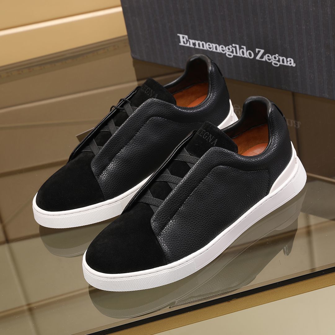 TOP Designer Men Ermenegildos Dress Lace-up Business Casual Social Party Quality Leather Chunky Sneakers Formal Trainers Outdoor Shoes