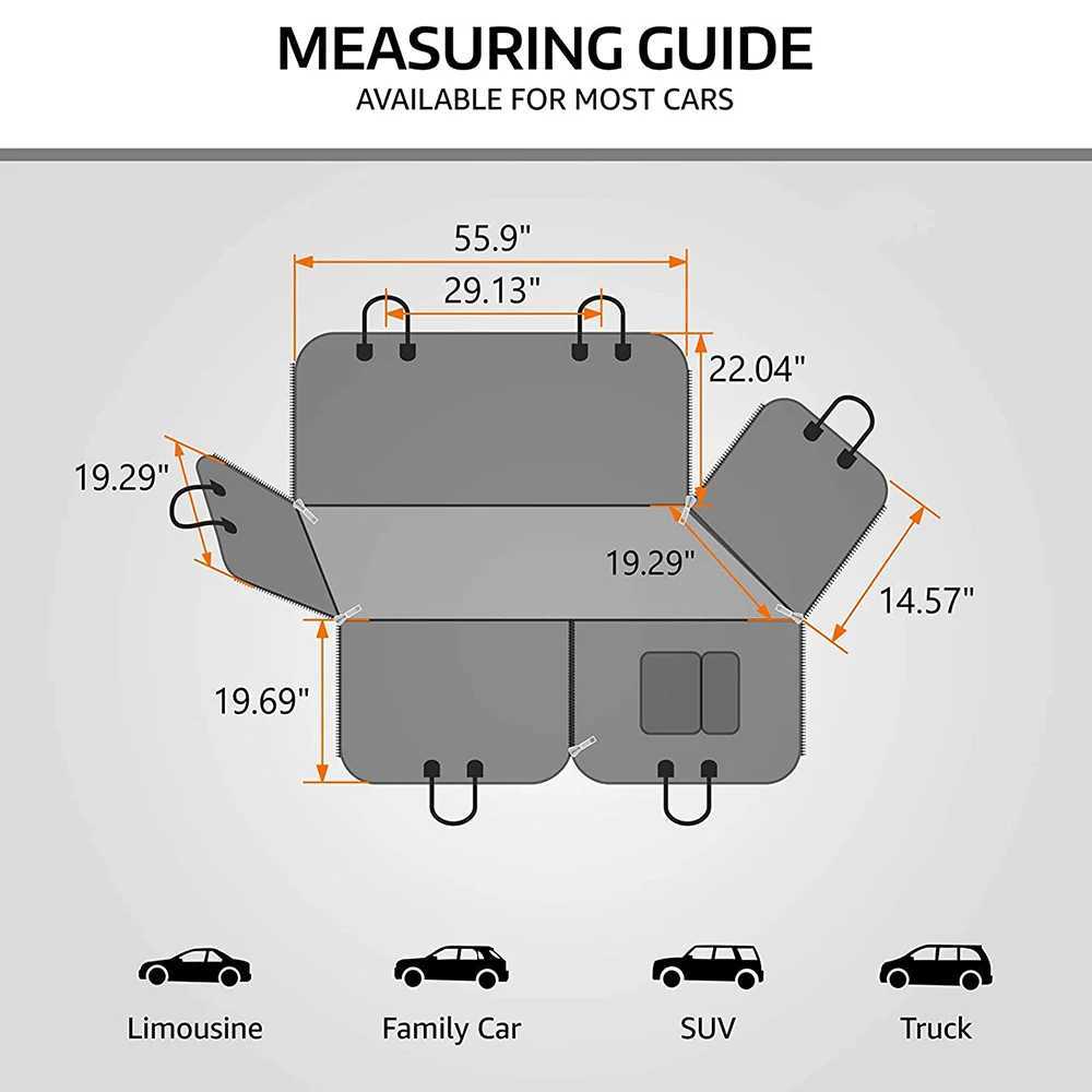 Dog Car Seat Covers Extended Dog Car Seat Cover Waterproof Pet Car Seat Cushion Cars Rear Back Anti-Slip Mat Travel With Middle Seat Armrest z241115