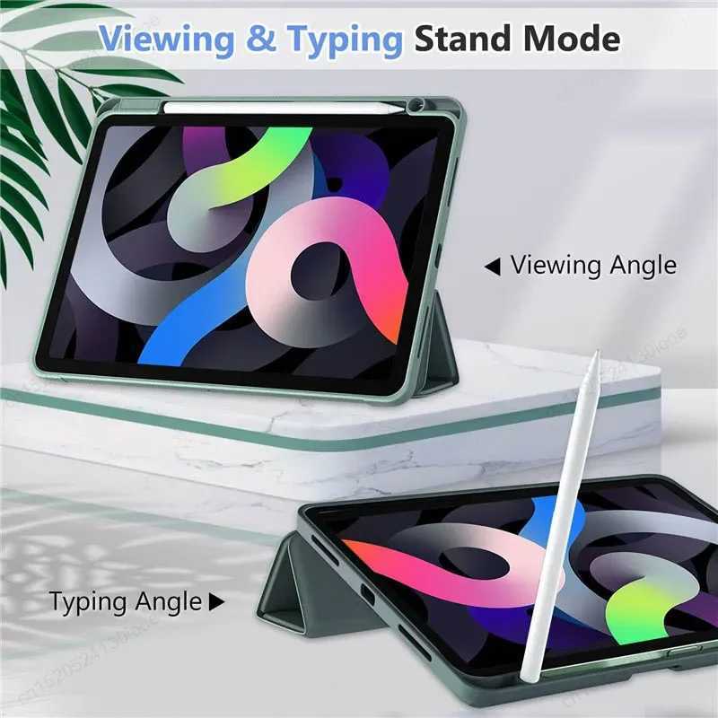 High Quality Suitable for iPad Pro 11 12.9 2021 iPad Air 11 13 2024 Air 4 5 20 Cases 10 10.9-inch pencil holder cover magnet Funda Coque Capa O241115