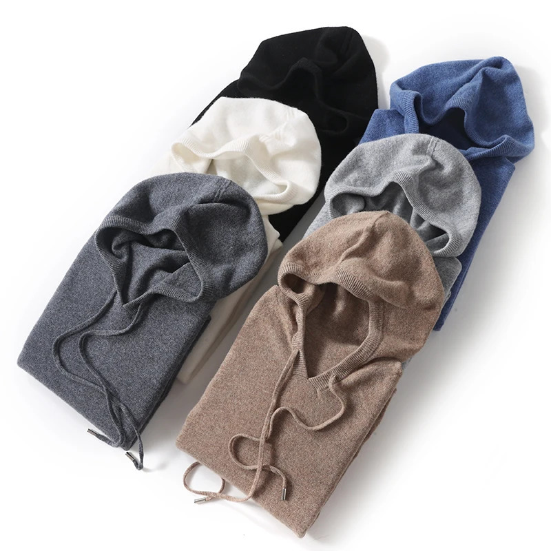 DjzDsm AutumnWinter Merino Sweater Mens 100% Wool Hoodie Collar Knitted Floral Casual Long Sleeve 241115