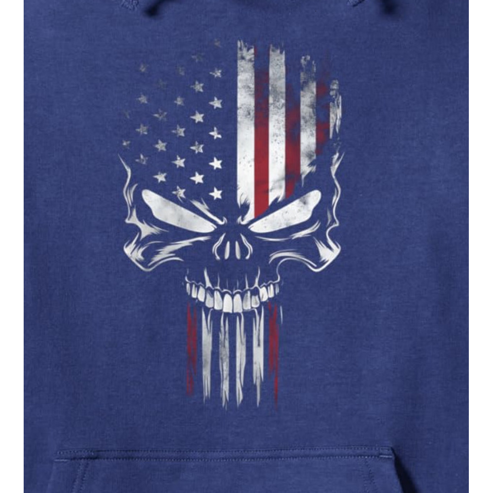 Hoodie for Mens Womens American Flag Skull USA Patriotic 4th Of July Gift Graphic Pullover Hoodie Graphic Hoodies sweatshirt