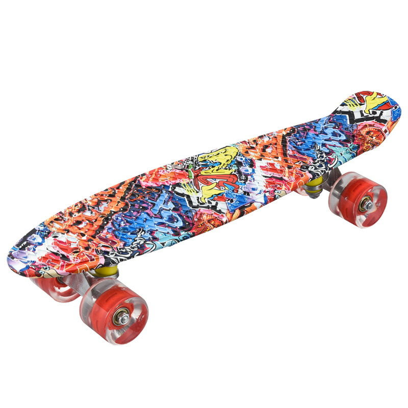 Skateboards rocket boards surfboards maple wear-resistant thickened boards PVC wheels aluminium bracket children's short boards