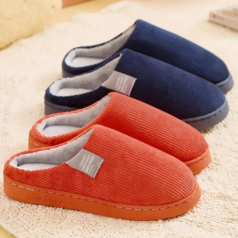 Womens Mens Thick Soft Bottom Home Slippers Household Plush Slippers Antislip Thermal Slippers Indoor Winter 241115