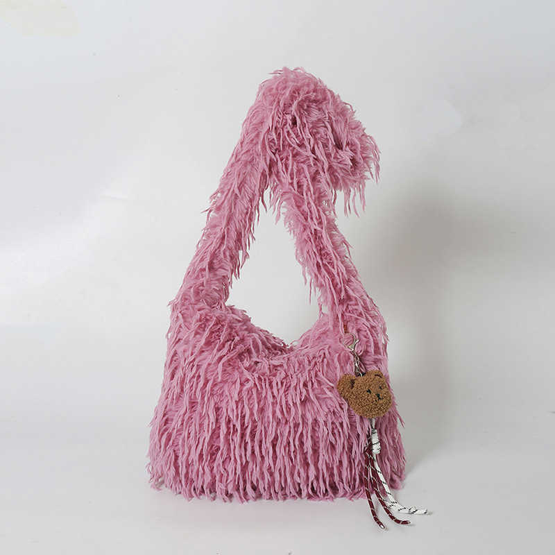 Autumn Winter Plush Designer Bag For Women Collection Tote Bag Tassel Single Shoulder Bags Crossbody Bag Totes Handbags 241104