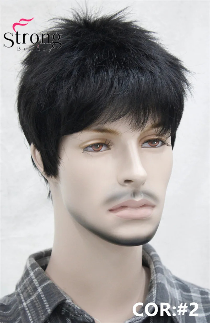 Short Striaght Full Synthetic Wig for Men Male Hair Fleeciness Realistic Wigs 241115