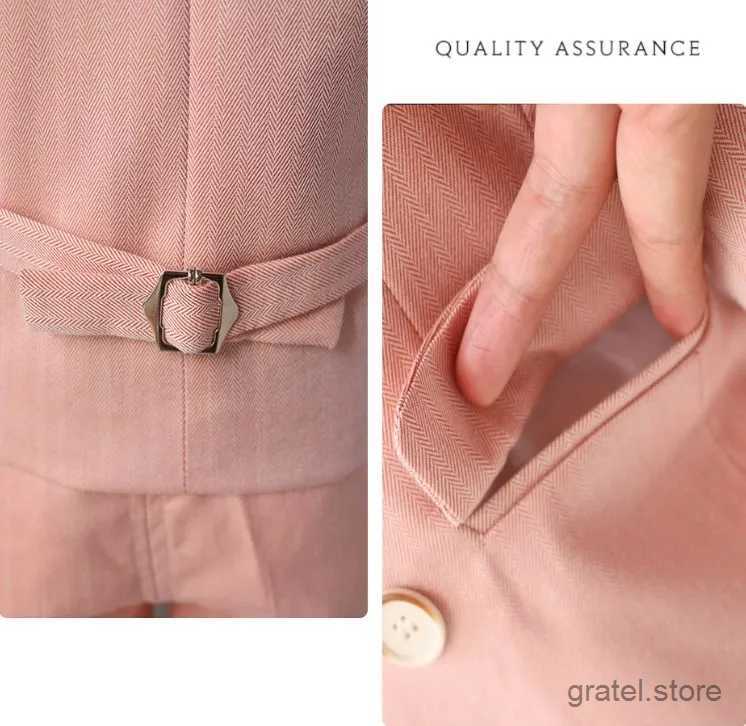 Suits Children Pink Elegant Photography Suit Boys Formal Ceremony Costume Kids Birthday Wedding Party Dress Performance Tuxedo Set