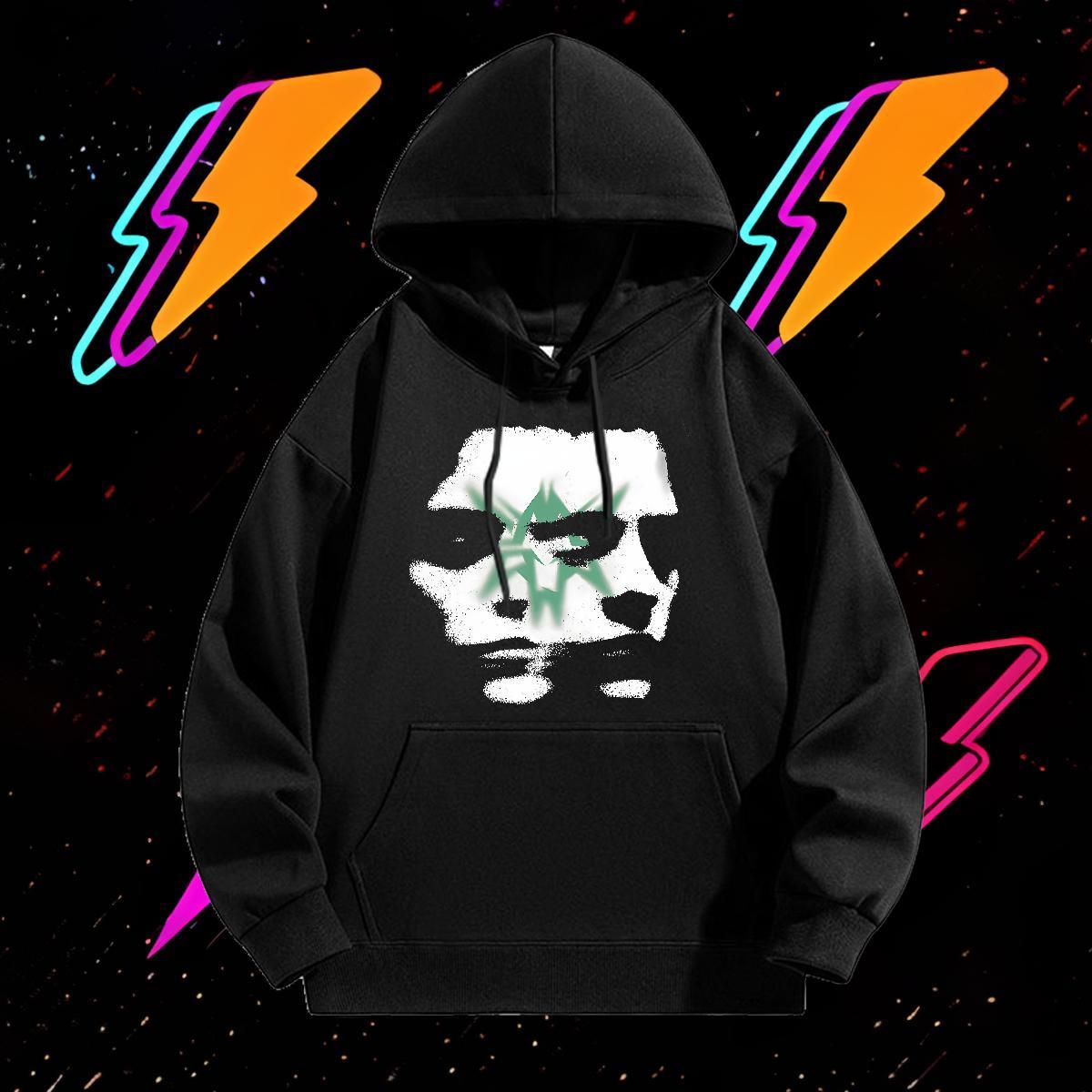 Stylist Hoodie For Man Hooded Collar Breathable Cool Design Men Clothes Hoodie Custom Cartoon Tops Hoody Hip Hop Thick Fleece