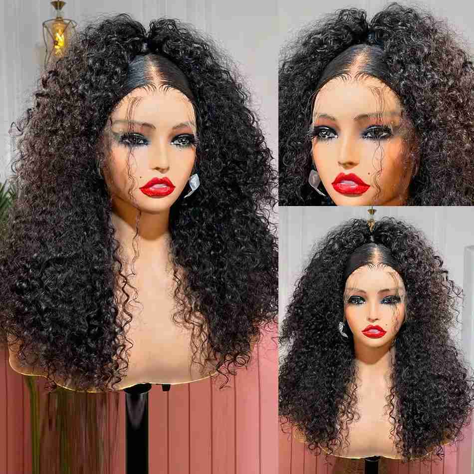 4x4 5x5 HD Lace Frontal Burnese Curly Wig 350% Top Density Hot Luxury Gluess Human Hair Wig For Black Women Cheap Wig