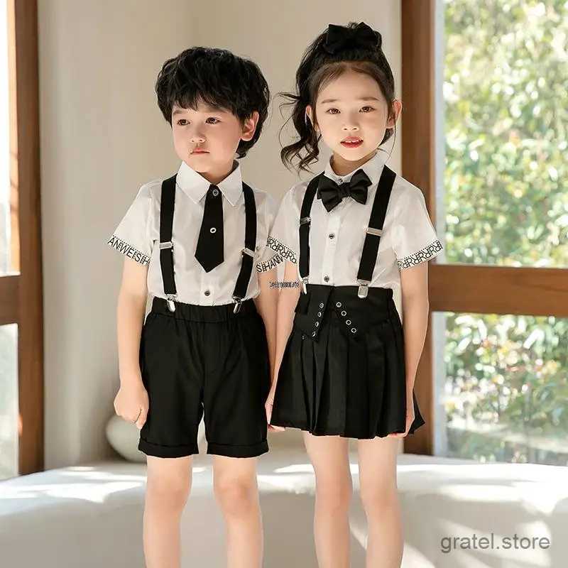 Suits Kids Beautiful Photograph Dress Boys Girls England Style Childrens Day Suit Teen Graduation Ceremony School Uniforms Costume