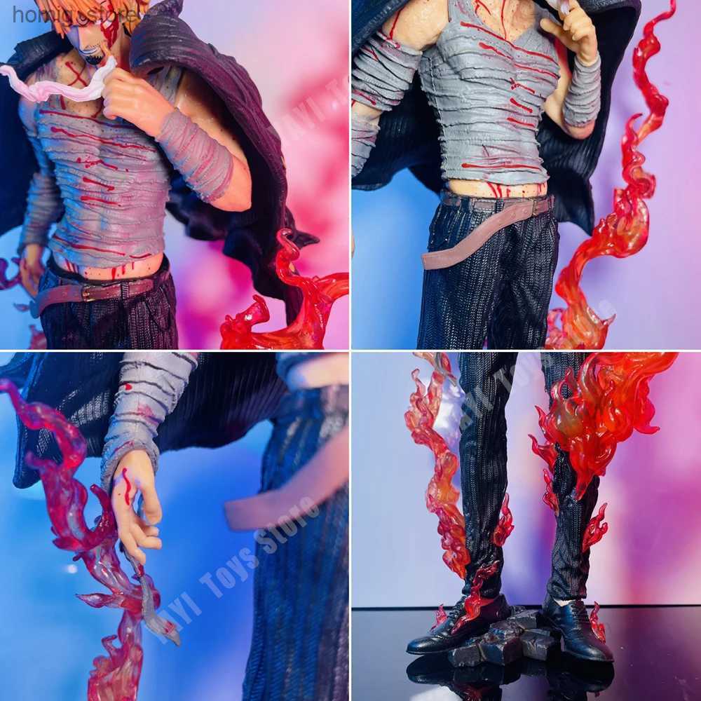 Action Toy Figures New 28cm One Piece Sanji Anime Figure Model Action FigurePVC GK Roronoa Collection Ornament Collecting Toys for Gift Y250221R38M