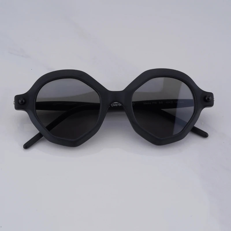 Y2K Style Maske P18 Round Acetate Handmade Sunglasses For Men Women Personalized High Quality er Eyeglasses UV400 241116