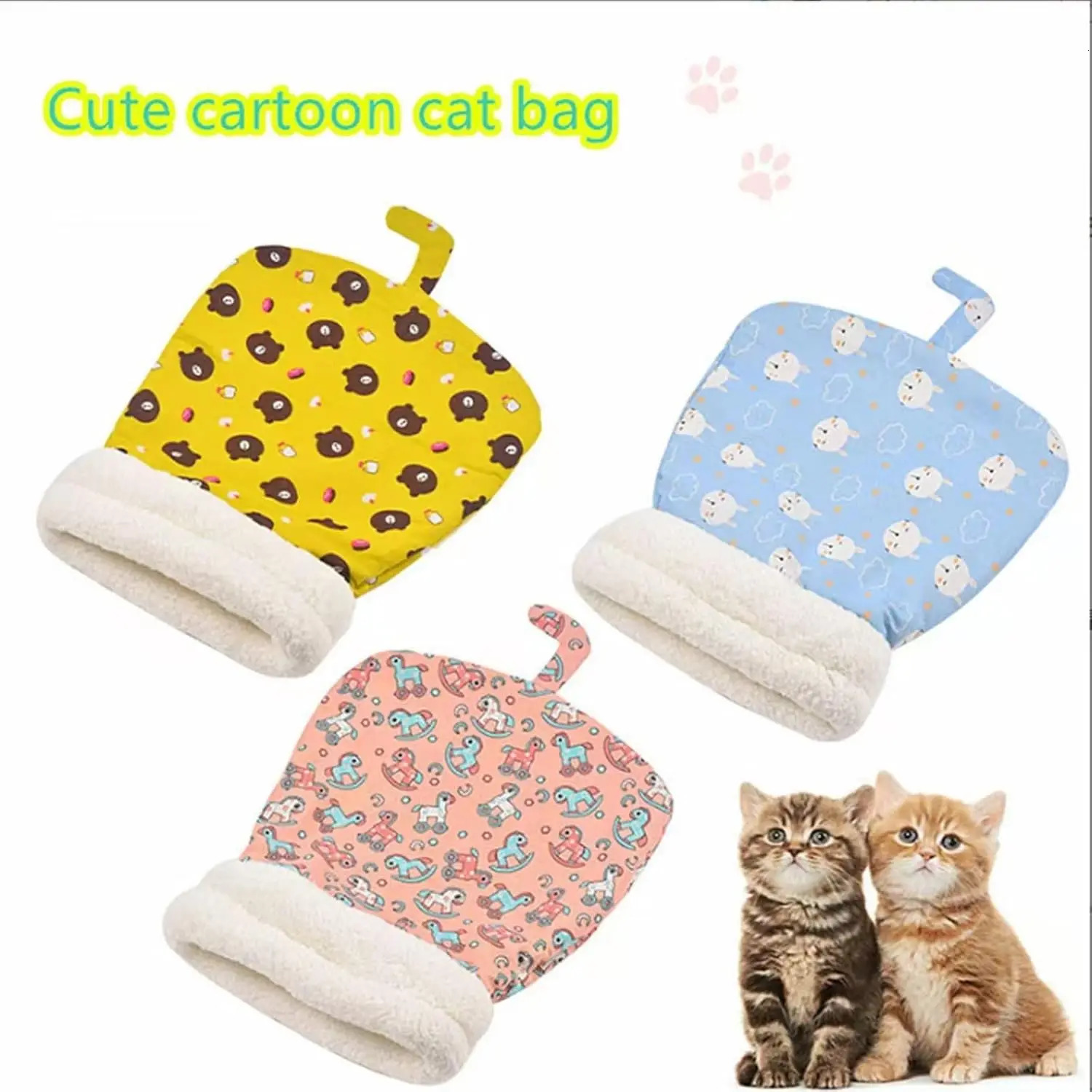 2024 Cat Sleeping Bag for Indoor Cats Cat Winter Sleeping Bag Winter Cat Sleeping Bag 360° Warm Semienclosed Soft Plush 241115