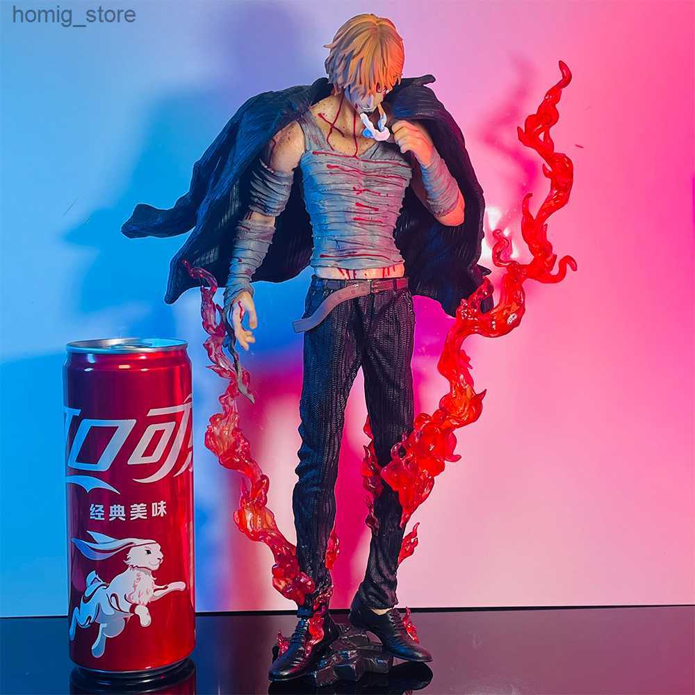 Action Toy Figures New 28cm One Piece Sanji Anime Figure Model Action FigurePVC GK Roronoa Collection Ornament Collecting Toys for Gift Y250221R38M