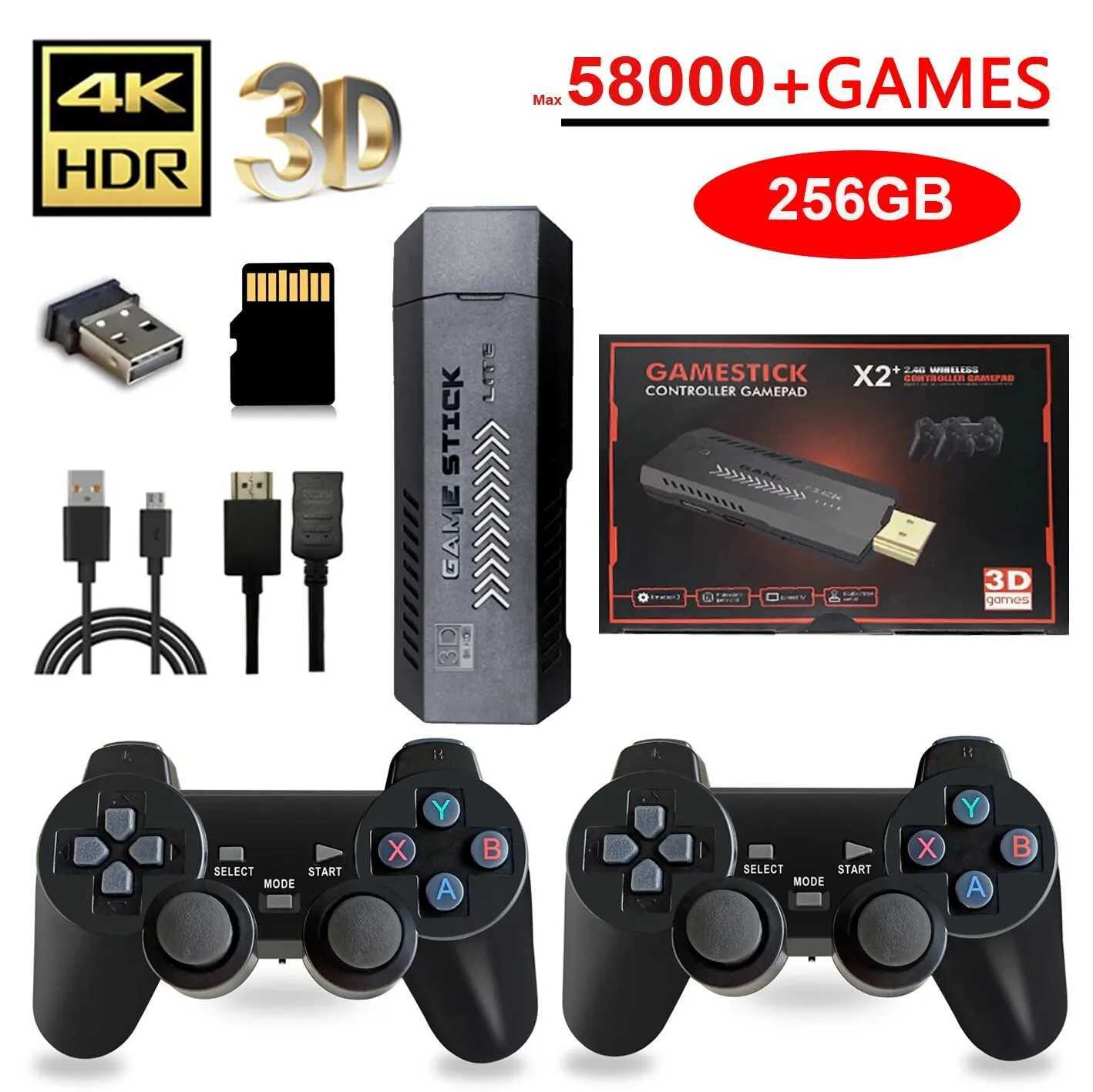 X2 Plus 256G 50000 Game GD10 Pro 4K Game Player 3D HD Retro Video Game Console Wireless Controller TV 50 Email Childrens Gift Y241115