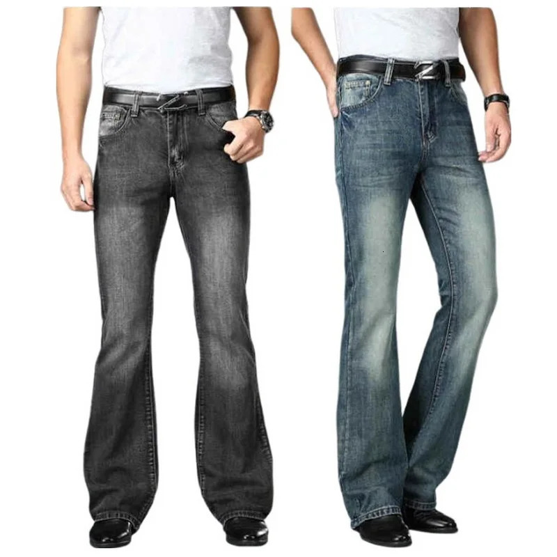 Mens flannel pants classic flannel jeans loose leg jeans boot cut jeans 241112