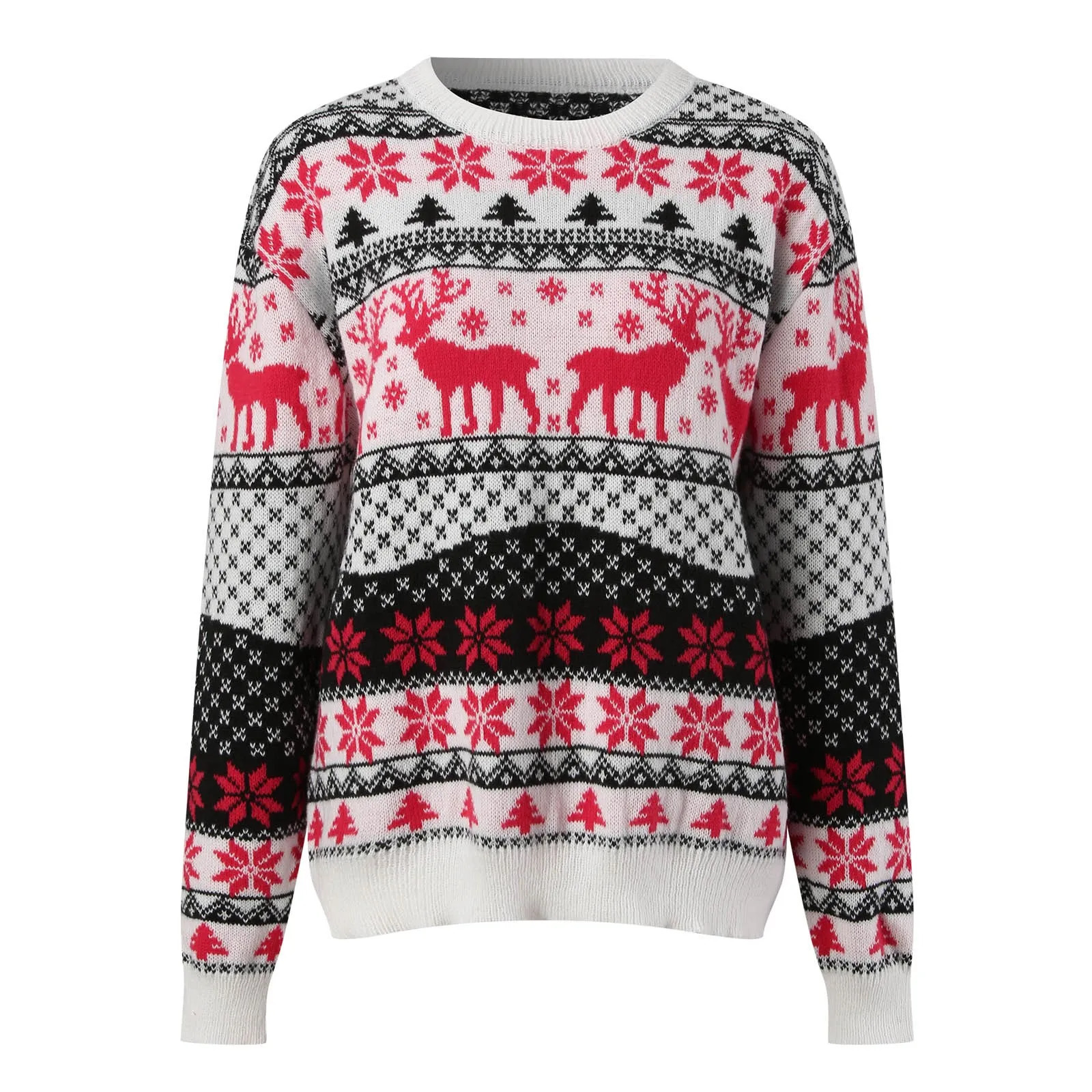 Men Winter Sweater 2024 Women Boys Girls Full Slve Warm Thicken Jumper Casual Loose Knitwear Christmas Print Family Pullover S251110