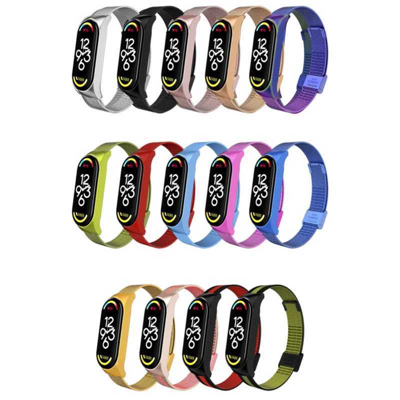 High Quality Mi Band 7 3 4 5 6 wristband metal bracelet stainless steel Mi Band 7 6 4 3 5 wristband O241115