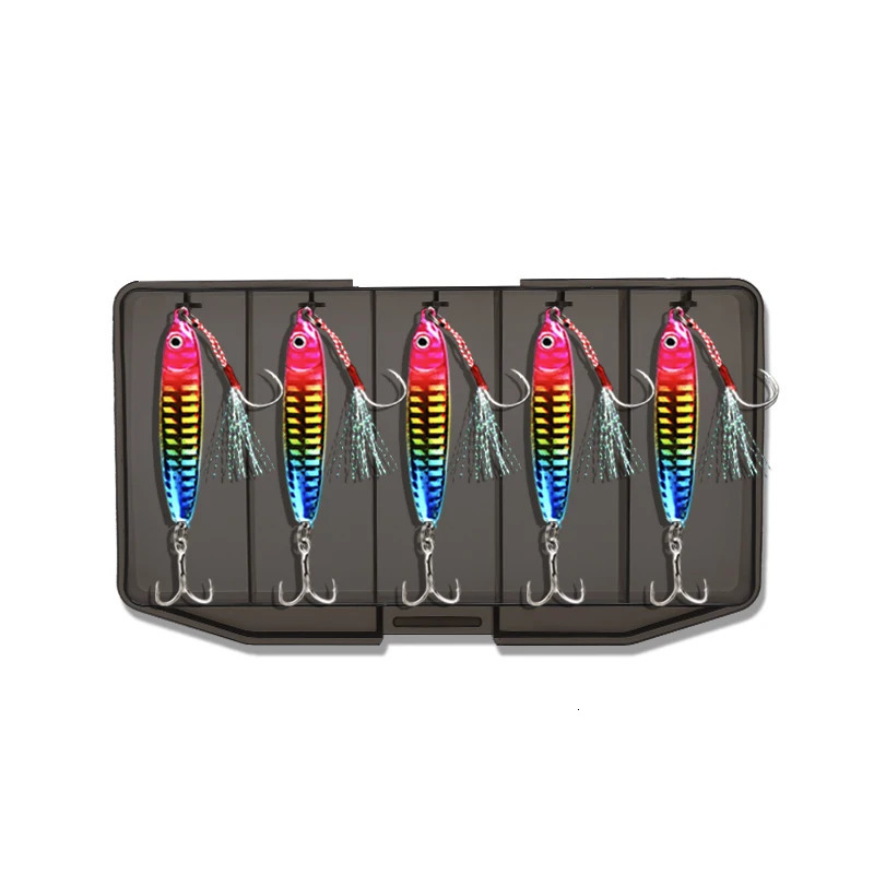 HISTAR One Box 5pcs 7 to 25g Hard Bait All Water Layers 3D Body Treble Hooks Long Casting Storm II Metal Jig Fishing Lure Suit 241116