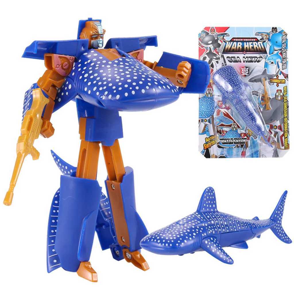 Childrens toy transformer robot electronic intelligent pet intelligent shark ocean animation digital gift X2411151