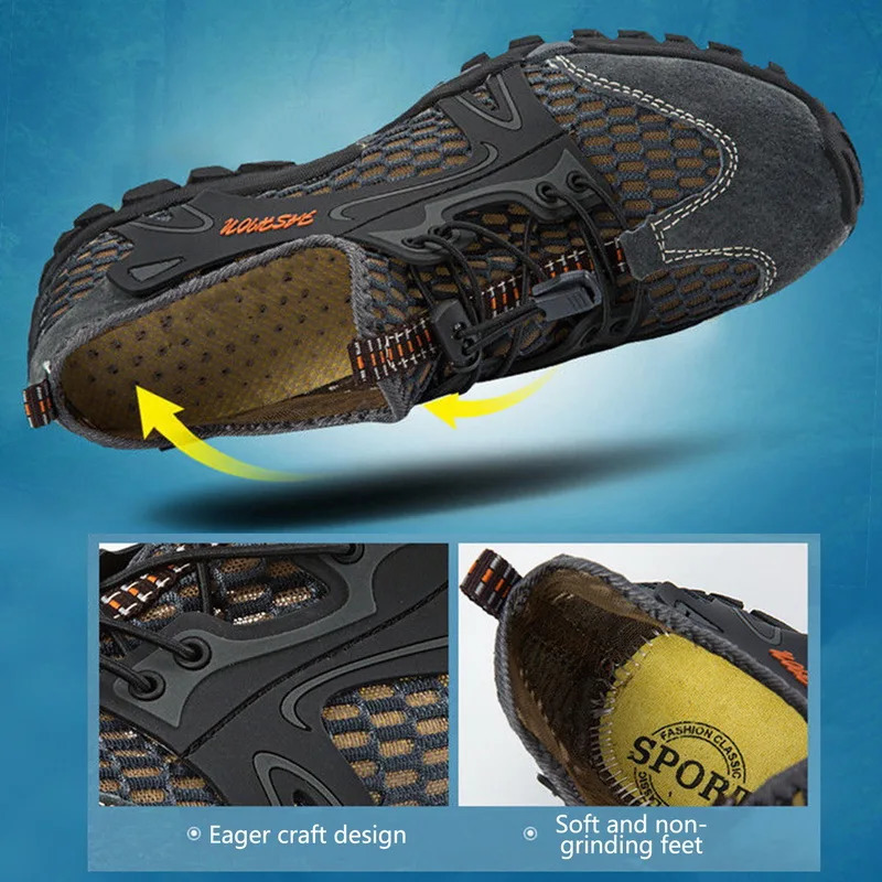 Outdoor Beach Sandals Upstream Aqua Shoes Water Men Sneakers Barefoot QuickDry River Sea Diving Swimming Big Size 44 240402