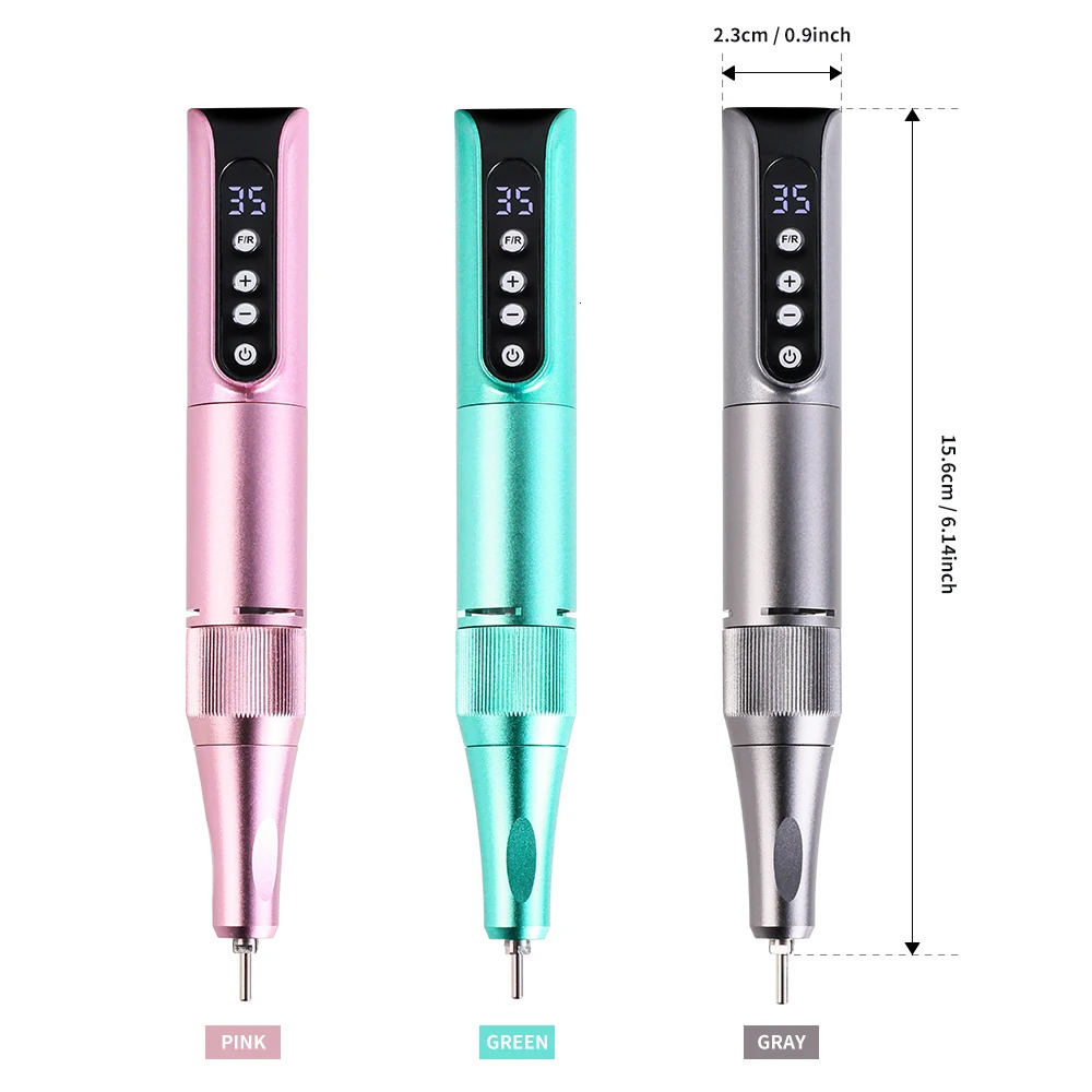35000RPM Rechargeable Portable Nail Drill Machine Wireless Nail Drill Pen Nail File Polishing Pen Suitable For Home Nail Salons 241115