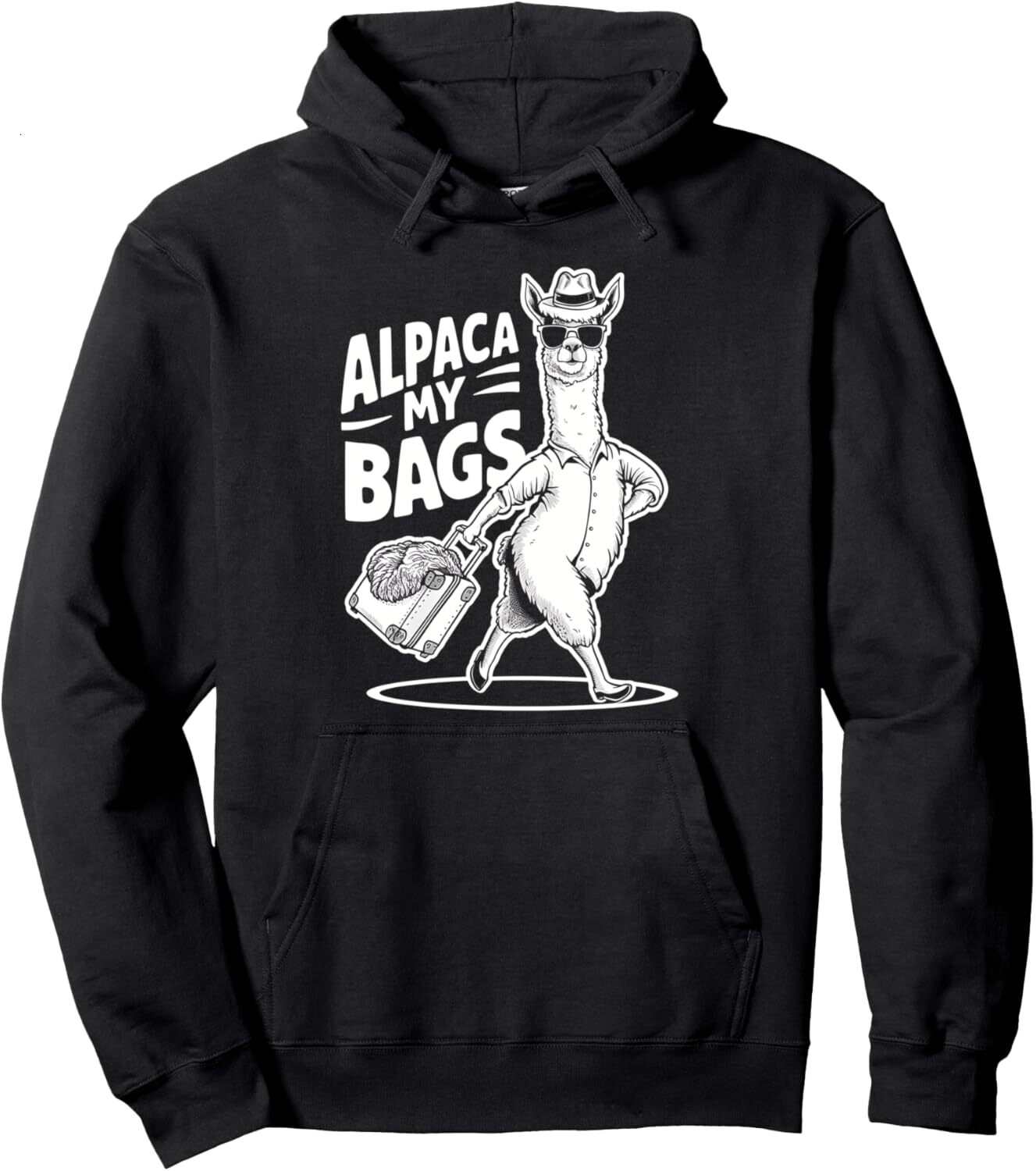 Hoodie for Mens Womens Alpaca My Bags Funny Alpaca Travel Lover Vacation Pullover Hoodie Graphic Hoodies sweatshirt cool