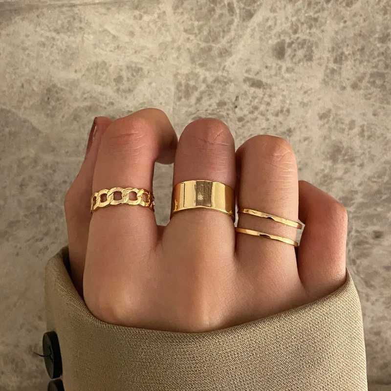 Punk Hot selling Hollow Geometry Ring Set for Womens Fashion Cross Opening Ring Hip Hop Ring 2021 Womens Exquisite Jewelry Gift W250111