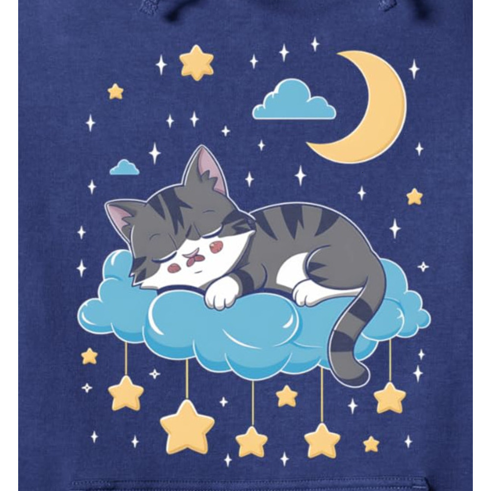 Hoodie for Mens Womens Cat Naptime Moon Cute Kitten Sleeping Cat Design Graphic Tee Pullover Hoodie Graphic Hoodies fashion cool