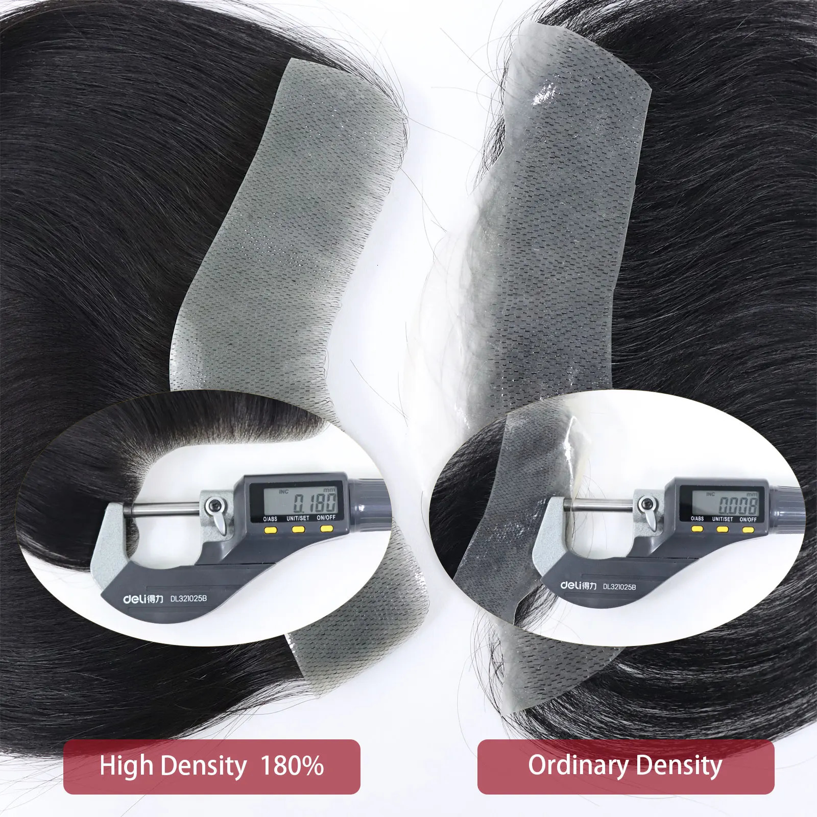 180 % Density Human Hair Hairline For Man Toupee Forehead Hairpiece Invisible Ultra Thin Skin PU Mens Capillary Prosthesis 241115