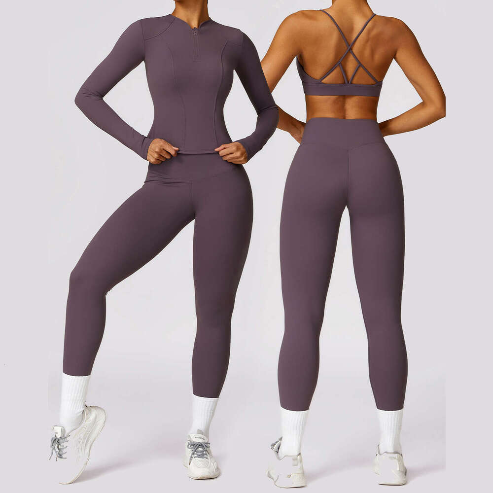 2 Piece Womens Outfits Sports Active Wear Gym Clothing Slim Workout Clothes Matching Suit High Support Running Sets