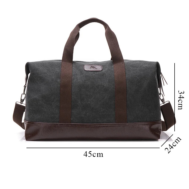 Retro canvas mens travel handbag weekend overnight bag large outdoor storage bag large capacity luggage bag 241115
