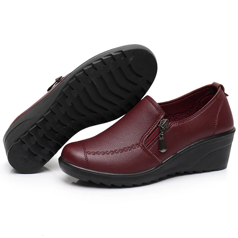 Spring and autumn fashion womens wedge casual single shoes adding wearing and comfortable Chaussure womens shoes 241115