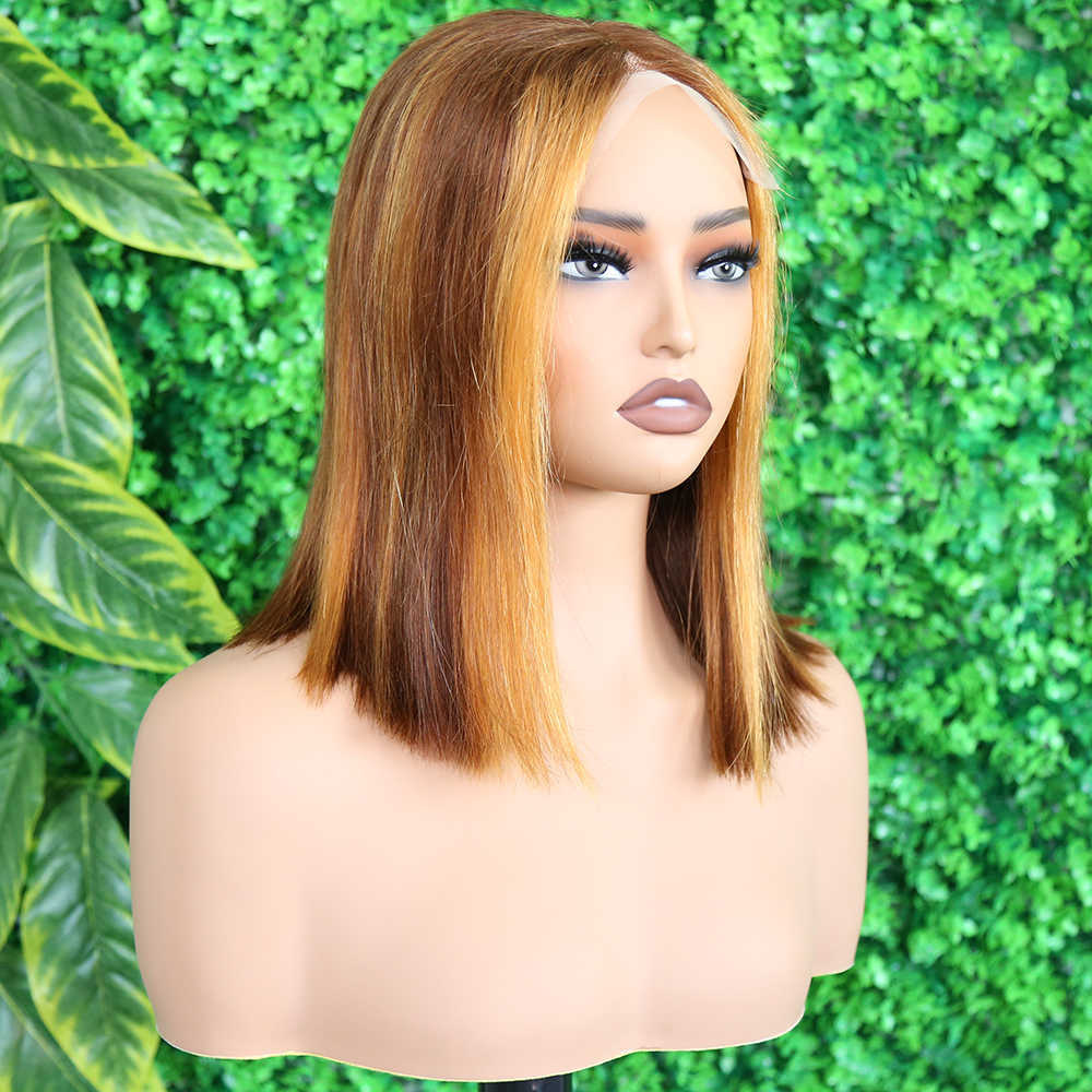 Biggest Promotion Vietnamese Human Hair Wigs Super Thickness Mixed Color European Bone Straight Hair Fontal Wigs Vietnam Factory