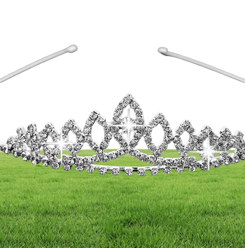 Girls Crowns With Rhinestones Wedding Jewelry Bridal Headpieces Birthday Party Performance Pageant Crystal Tiaras Wedding Accessor