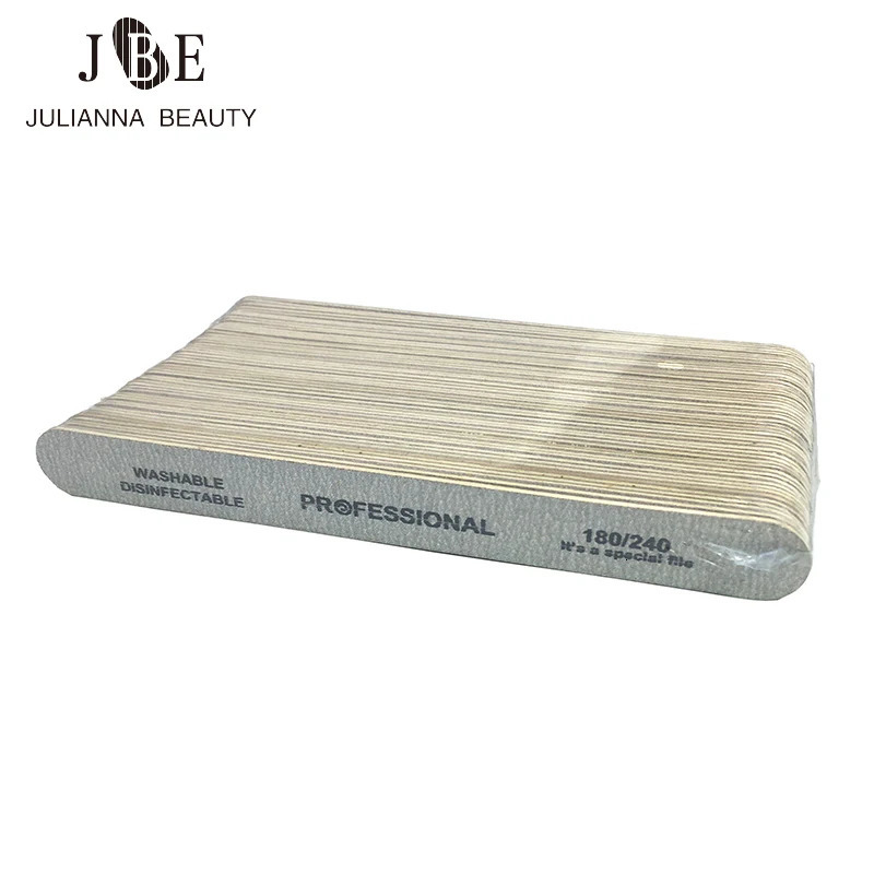 100/50Pcs Professional Wooden Nail File 100/180/240 Sanding Nails File Disposable Cuticle Remover Callus Nail Art Styling Tools 241115