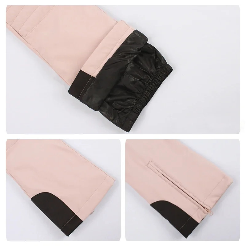 Outdoor Sport Mountain Female Ski Bib Pants Winter Waterproof Women Snowboard Overalls Slim Thin Suspender Female Snowpants 241115 - view 6