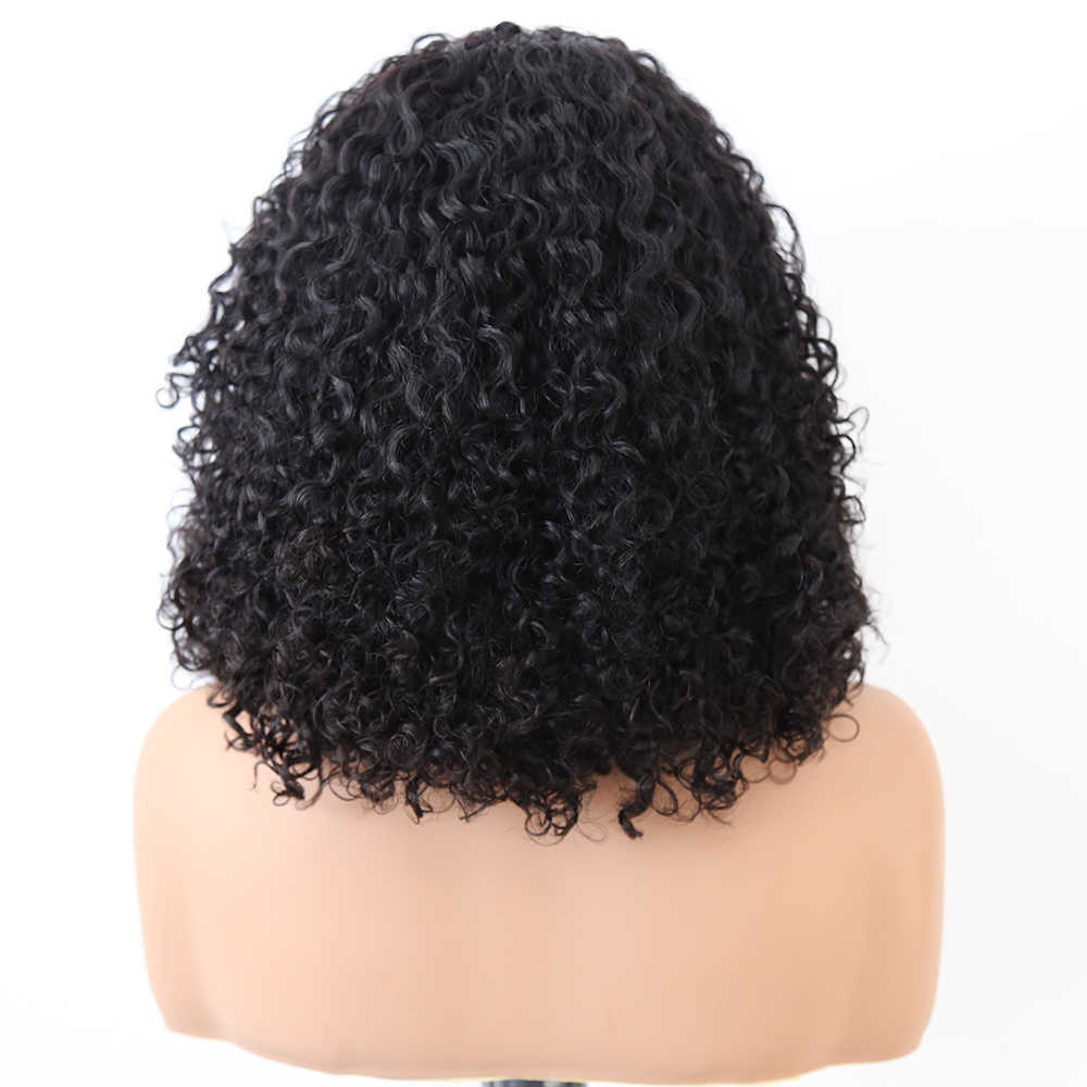 Mayqueen 12Inch Super Double Drawn Vietnamese Wig Luxury Curly Virgin Hair Wig Bang Machine Made Human Hair Bob Wigs For Women