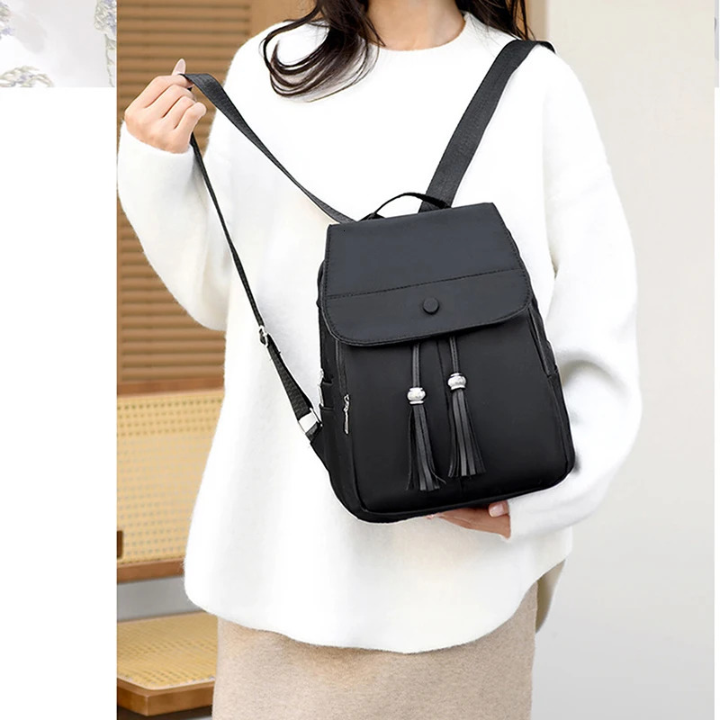 Backpack Fashion Women Solid Color Vintage Shoulder Bag Female Mini Travel Multi purpose Backpacks School Bags Girls 241115