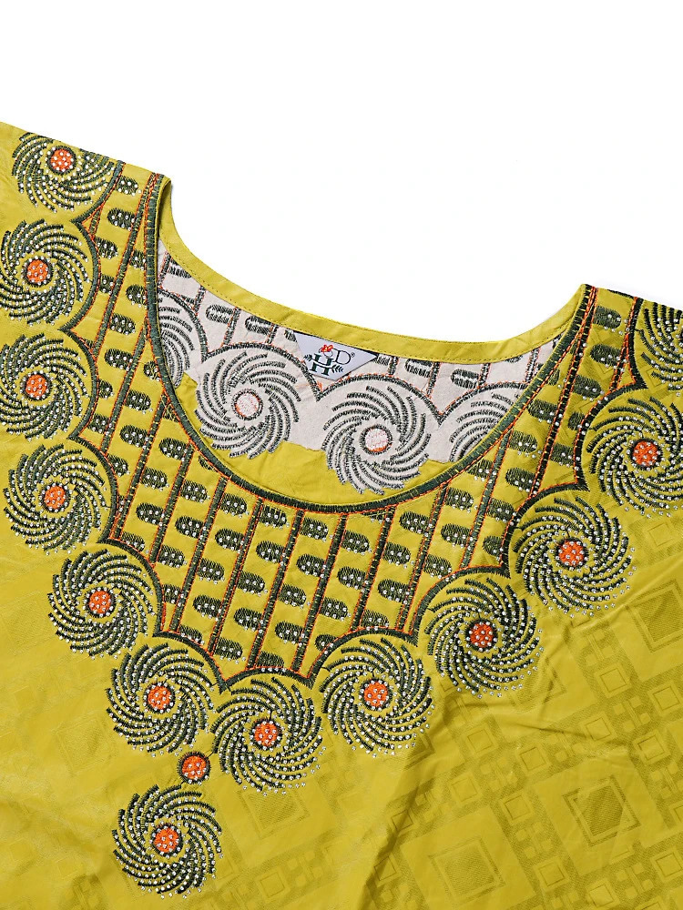 African Traditional Dresses For Woman Dashiki Bazin Outfits Africa Clothes Plus Size Long Dress Nigerian Turban 241116