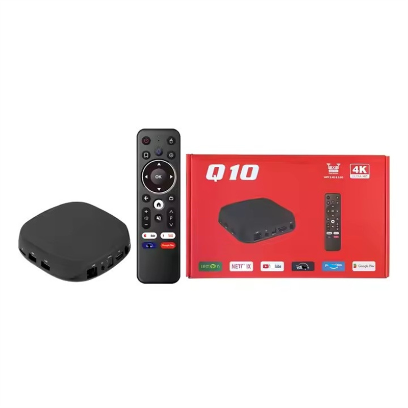 Q10 Android 12 ATV OS 8K TV Box Dual Wifi6 BT4.2 Voice Remote Control 4GB RAM 32GB ROM Set Top Box Allwinner H618 2.4G 5G