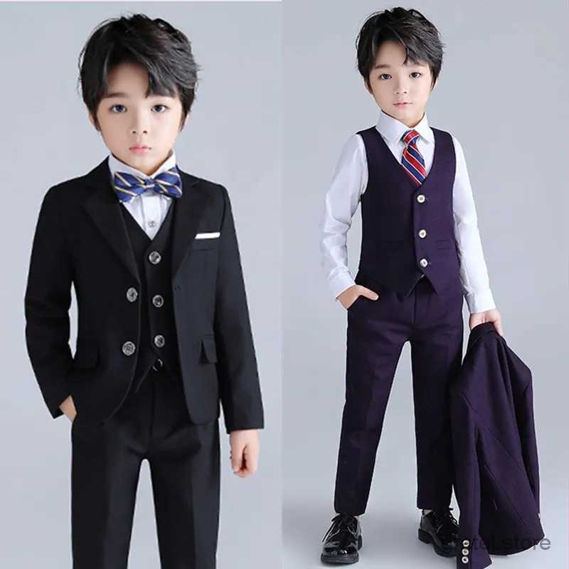 Suits Kids Party Sets Teenager Modeling Wedding Tuxedo Full Dress Children Graduation Costume New Year Baby Boys Photography Suit