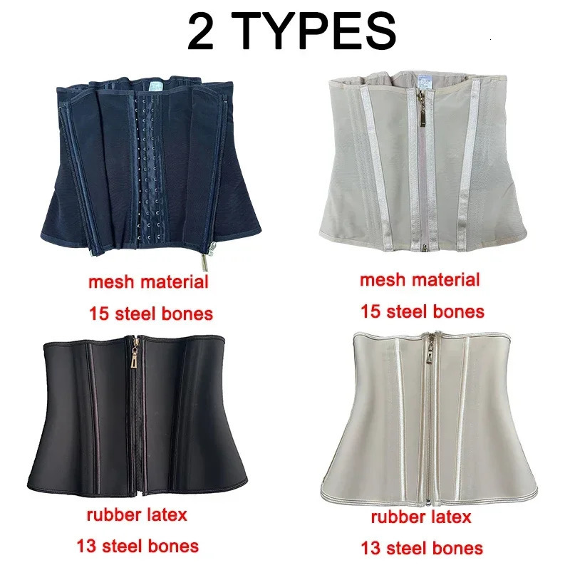 Fajas Colombianas Girdles Double Compression Waist Trainer with Zipper Body Shapers Flat Belly Shapewear Corset Postpartum Belt 241115