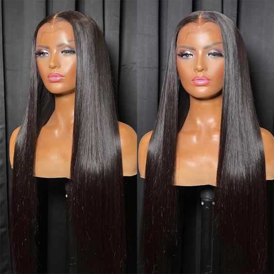 30 32 34 36 38 40 50 Inch Human Lace Frontal Wig Vendors Straight Virgin Brazilian Lace Front Human Hair Wigs For Black Women