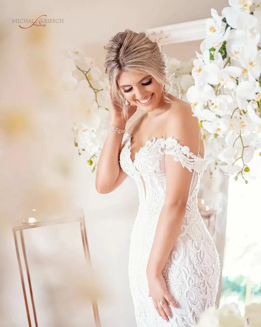 Stylish Off The Shoulder Lace Mermaid Wedding Dresses For Women Plus Size Arabic Aso Ebi Boho Country Bridal Gowns Sweep Train Reception Bride Robes d