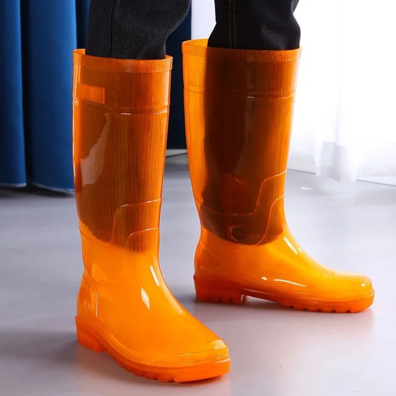 Man Shoes Loafers Pvc Waterproof Nonslip Rain Boots for Men Fishing Comfortable Wearresistant 2024 On Offer Original Adult 241115